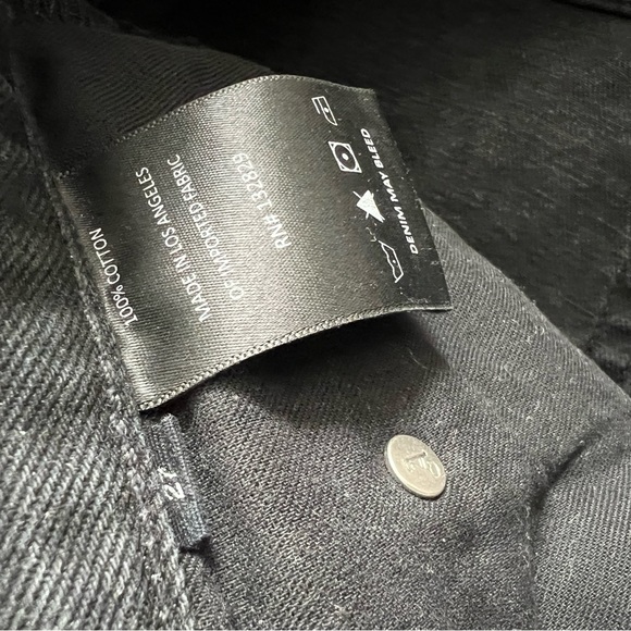 NWT Aaliyah x Revolve four page letter black denim pant size 27 - Picture 6 of 7